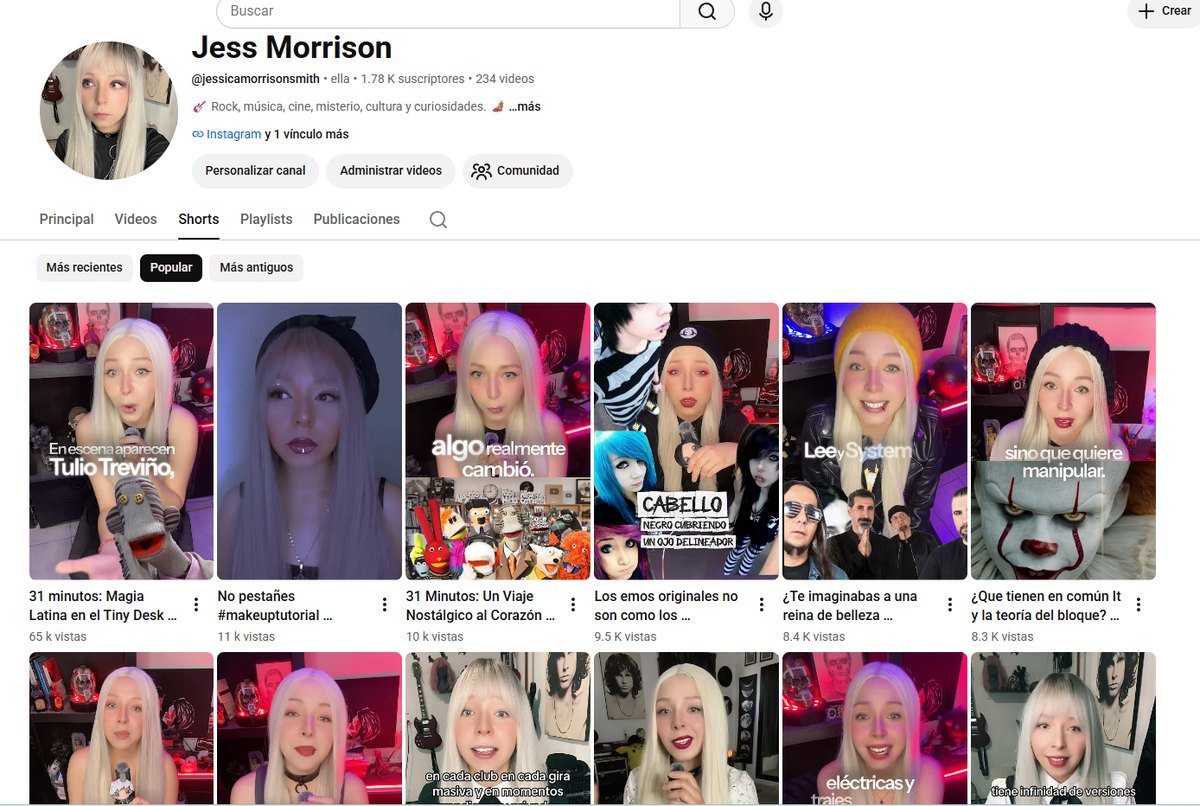 Canal de YouTube de Jess Morrison